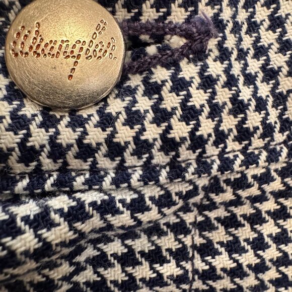 70s Vintage Wrangler Houndstooth Navy Unisex Size 30x36 Pants - Picture 5 of 8